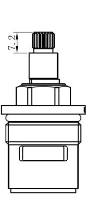 Riko keramisch binnenwerk 3/4 inch D20 warm - technische tekening | Schwertz & Co