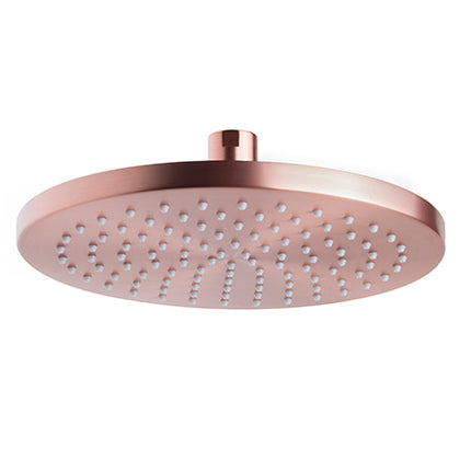 Wiesbaden UniMatch hoofddouche rond 20 cm geborsteld koper | Schwertz & Co