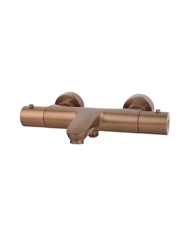 Wiesbaden Caral thermostatische badmengkraan geborsteld brons koper | Schwertz & Co