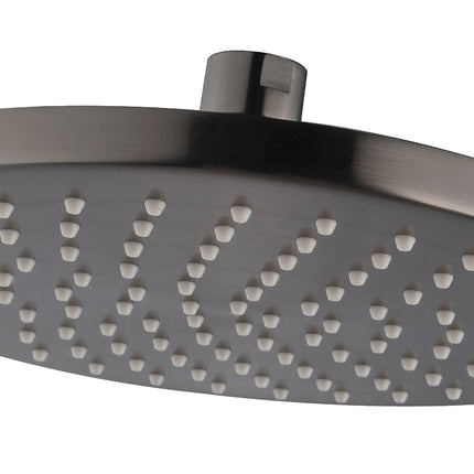 Wiesbaden UniMatch hoofddouche rond 20 cm gunmetal | Schwertz & Co
