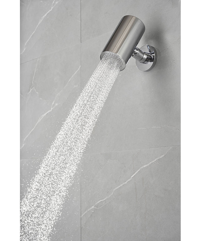 Wiesbaden UniMatch Beam hoofddouche met muurbevestiging chroom - detailfoto zijaanzicht | Schwertz & Co