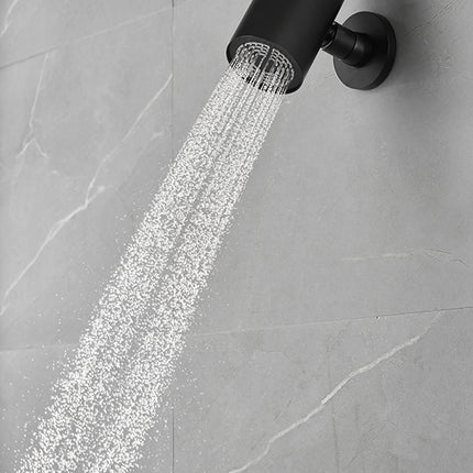 Wiesbaden UniMatch Beam hoofddouche mat zwart - detailfoto muurbevestiging | Schwertz & Co