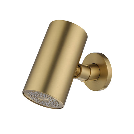 Wiesbaden UniMatch Beam hoofddouche rond geborsteld messing PVD | Schwertz & Co