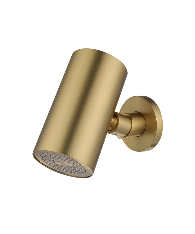 Wiesbaden UniMatch Beam hoofddouche rond geborsteld messing PVD | Schwertz & Co