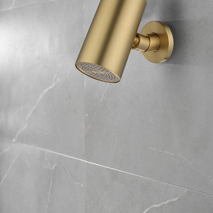 Wiesbaden UniMatch Beam hoofddouche geborsteld messing - detailfoto | Schwertz & Co