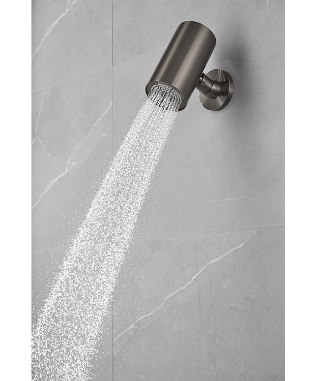 Wiesbaden UniMatch Beam hoofddouche gunmetal - detailfoto muurbevestiging | Schwertz & Co