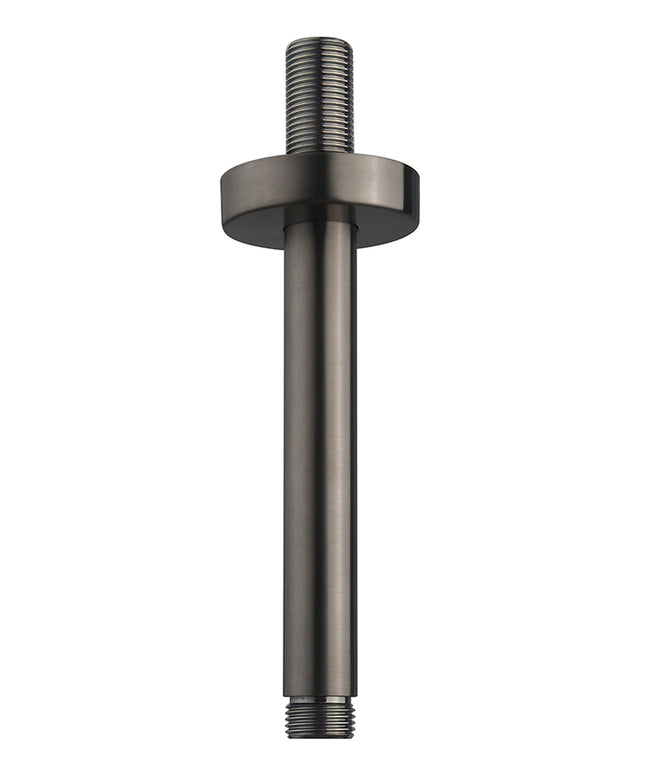 Wiesbaden UniMatch douchearm met plafondbevestiging 15 cm gunmetal | Schwertz & Co