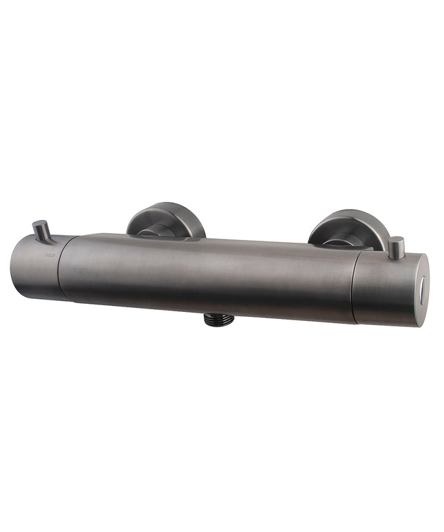 Wiesbaden Caral Cool Touch thermostatische douchemengkraan gunmetal | Schwertz & Co