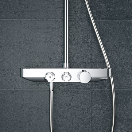 Xellanz Nuovo regendoucheset chroom met planchet - detailfoto 2 | Schwertz & Co