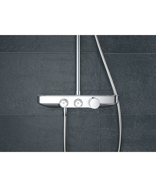 Xellanz Nuovo regendoucheset chroom met planchet - detailfoto 2 | Schwertz & Co