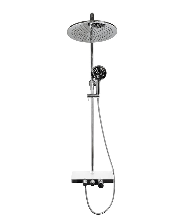 Xellanz Nuovo thermostatische regendoucheset chroom met planchet | Schwertz & Co