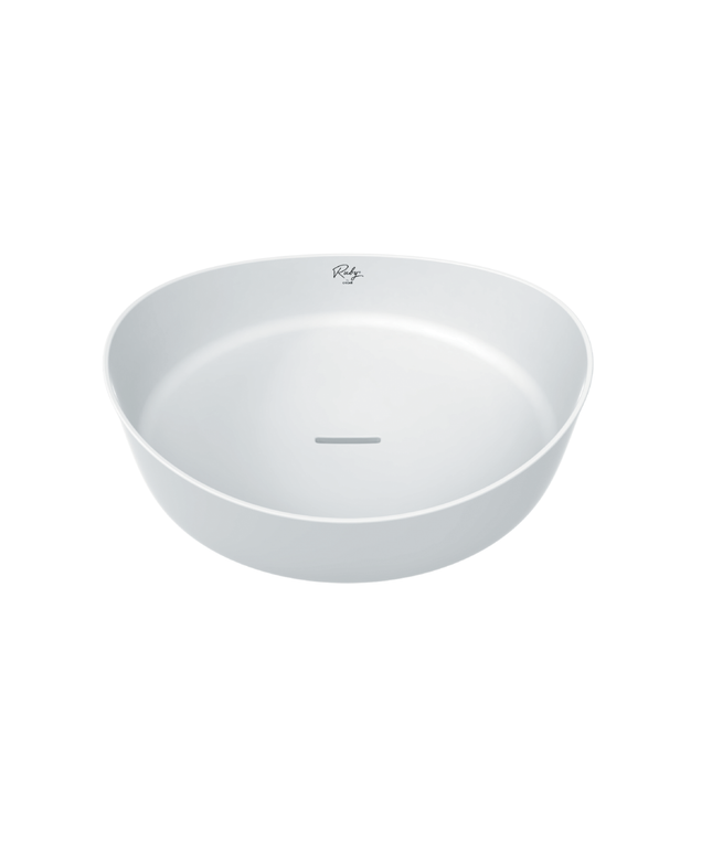 Creavit Ruby RB140 Waskom – Opbouw – Keramiek – 40x10x40 cm – Glanzend Wit