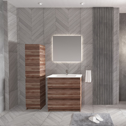 ALONI JUPITER wastafelonderkast – 80 cm – Walnoot – Softclose