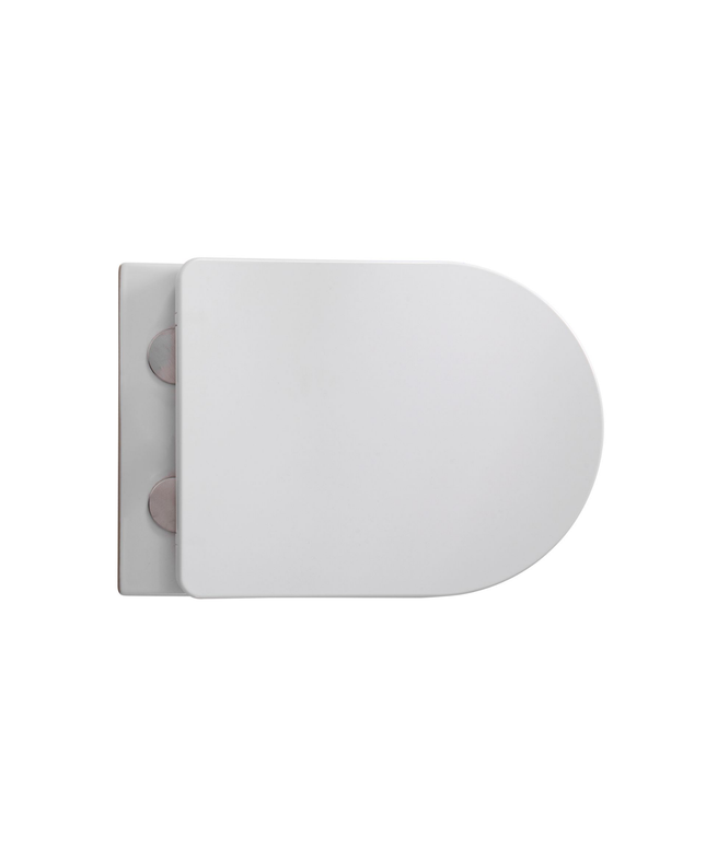 Aloni Muffly hangtoilet / ophang WC met ribbel – tornado flush – randloos – met zitting – glanzend wit