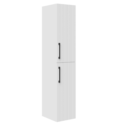 CREVIT D10 High bathroom cabinet - 150x30 cm - lacquered white - soft close doors