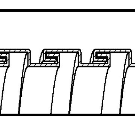 Xellanz doucheslang dubbel versterkt 200 cm chroom - technische tekening | Schwertz & Co