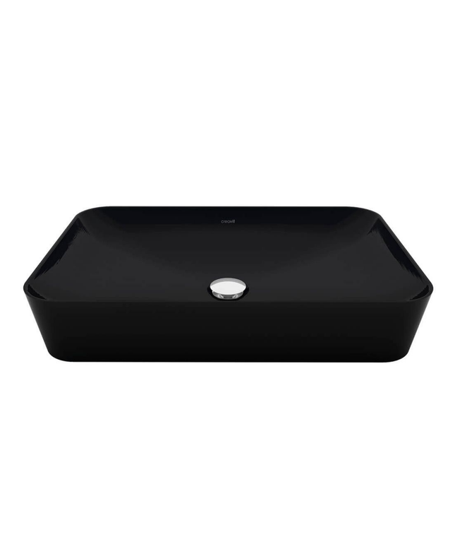 Creavit Ultra Keramische Opbouw Wastafel – 60x40 cm – Mat Zwart