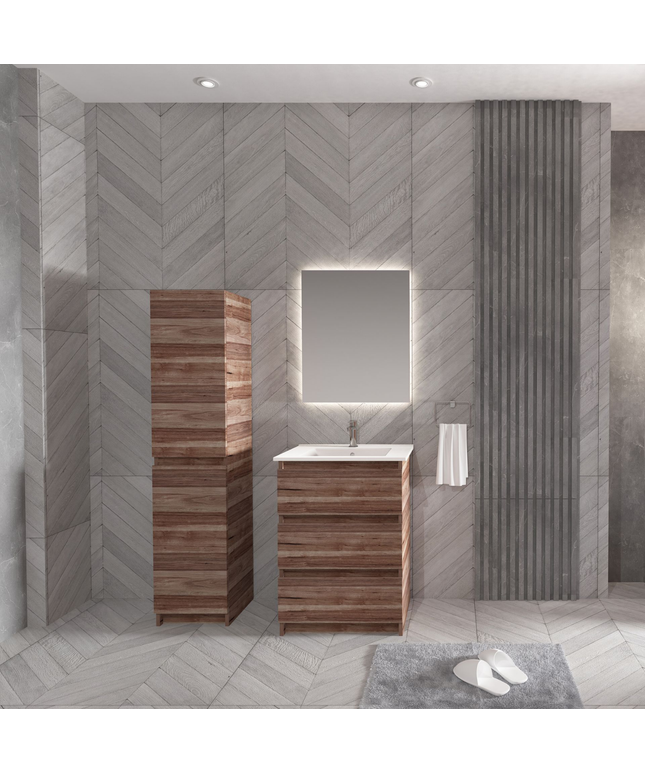 ALONI JUPITER wastafelonderkast – 60 cm – Walnoot – Softclose