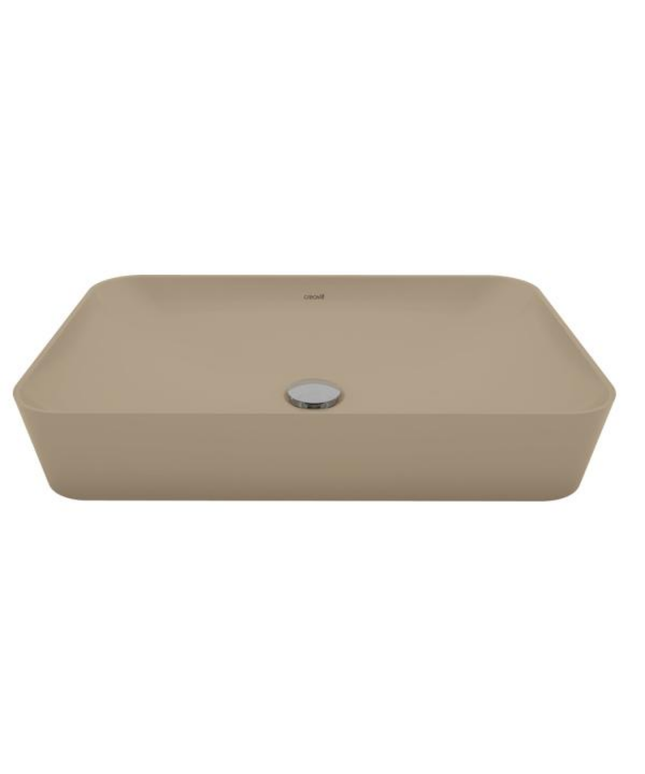 Creavit Ultra Keramische Opbouw Wastafel – 60x40 cm – Mat Cappuccino