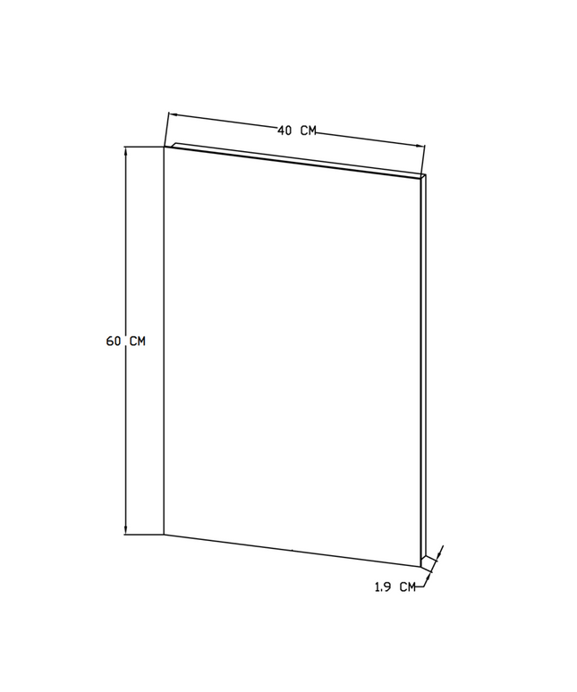 ALONI MIKARO toiletspeigel – met lijst – 40x60x1,9 cm – Licht eiken