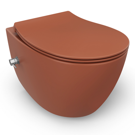 Isvea Sentimenti Hangtoilet met Bidet - Terracotta