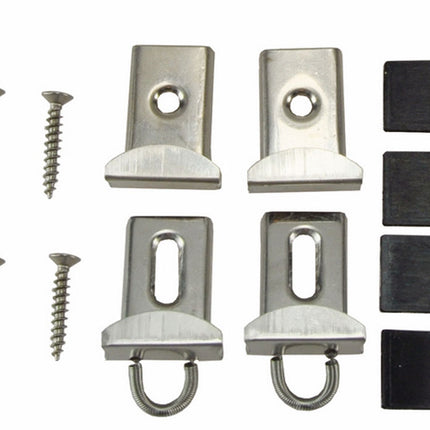 Riko spiegelklemmen set 4 stuks chroom | Schwertz & Co