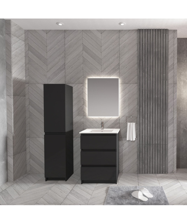 ALONI JUPITER wastafelonderkast – 60 cm – Zwart – Softclose