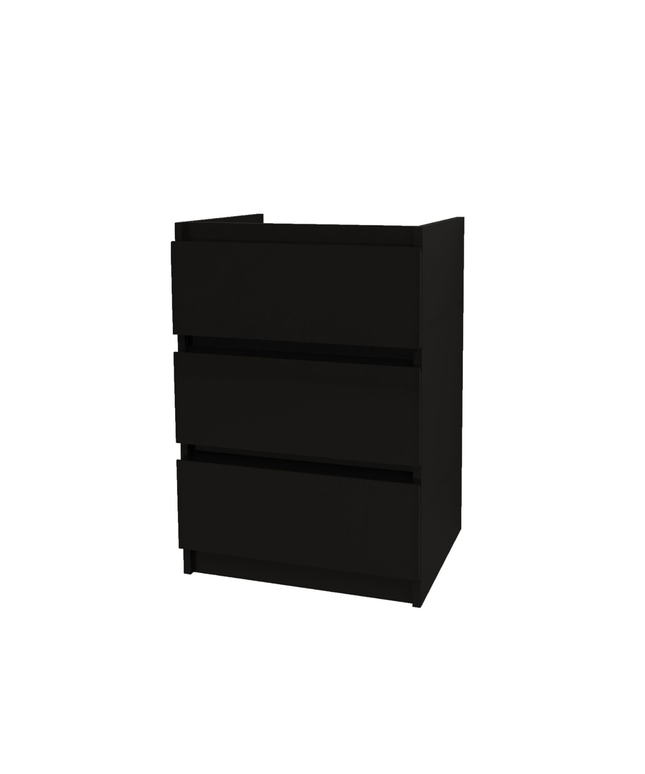 ALONI JUPITER wastafelonderkast – 60 cm – Zwart – Softclose