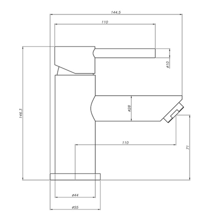 Aloni Washbasin Faucet - Matt Black