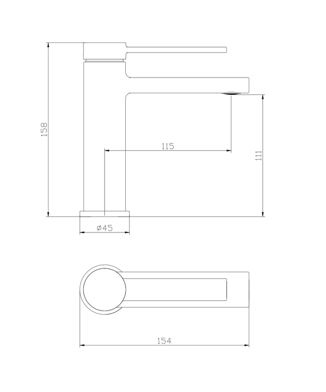ALONI Edge wastafelkraan – Chroom