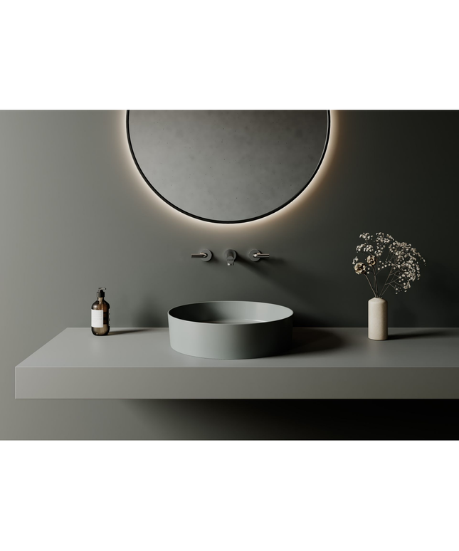 Creavit Loop Opbouw Waskom – 45 cm – Koel Grijs