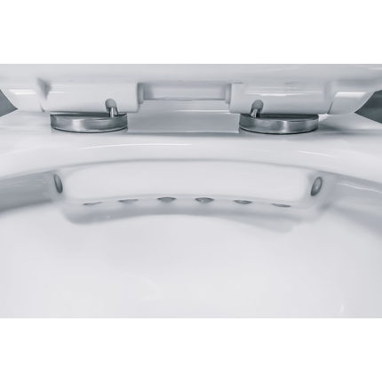 Aloni Pro hangtoilet / ophang WC – randloos – met zitting – thermoplast (PP) – glanzend wit