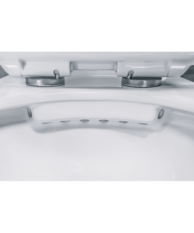 Aloni Pro hangtoilet / ophang WC – randloos – met zitting – thermoplast (PP) – glanzend wit