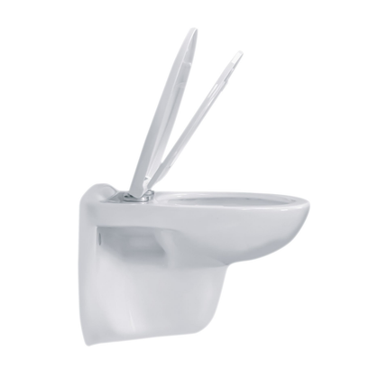 Aloni Pro hangtoilet / ophang WC – randloos – met zitting – thermoplast (PP) – glanzend wit