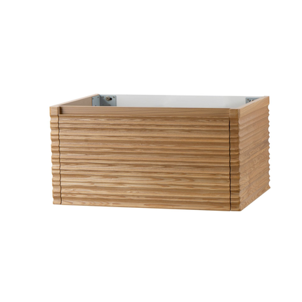 KAMELLIA wastafelonderkast – 79x40x52 cm – Licht walnoten – Greeploos & softclose