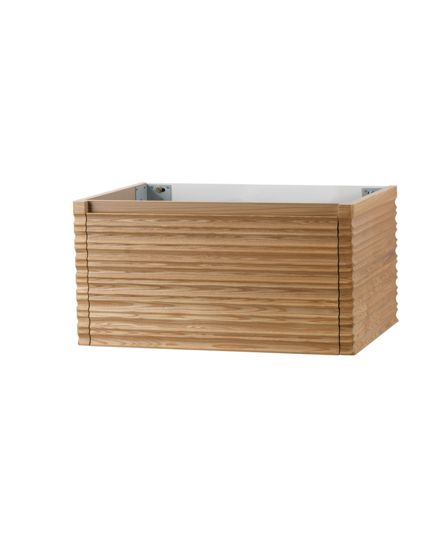 KAMELLIA wastafelonderkast – 79x40x52 cm – Licht walnoten – Greeploos & softclose