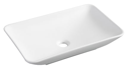 Wiesbaden Karé waskom rechthoekig 58 x 36 cm keramiek mat wit | Schwertz & Co