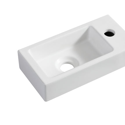 Wiesbaden Rhea S mini fontein rechts 36,5 cm keramiek mat wit | Schwertz & Co