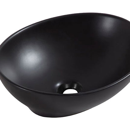 Wiesbaden Barco waskom ovaal 40 x 33 cm mat zwart | Schwertz & Co