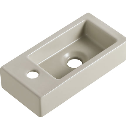 Wiesbaden Rhea S mini fontein links 36,5 cm keramiek beige | Schwertz & Co