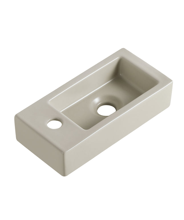 Wiesbaden Rhea S mini fontein links 36,5 cm keramiek beige | Schwertz & Co