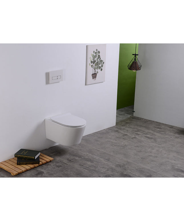 Xellanz Sity wandcloset rimless glans wit - detailfoto toiletzitting | Schwertz & Co