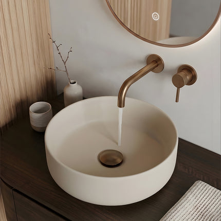 Wiesbaden Colosso waskom rond keramiek beige - detailfoto | Schwertz & Co
