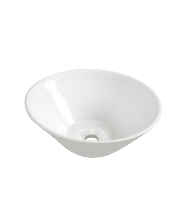 Wiesbaden Circle waskom rond 42 cm keramiek glans wit | Schwertz & Co