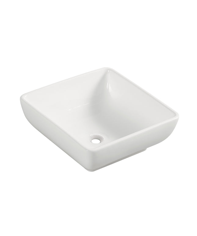 Wiesbaden Piazza waskom vierkant 40 cm keramiek glans wit | Schwertz & Co
