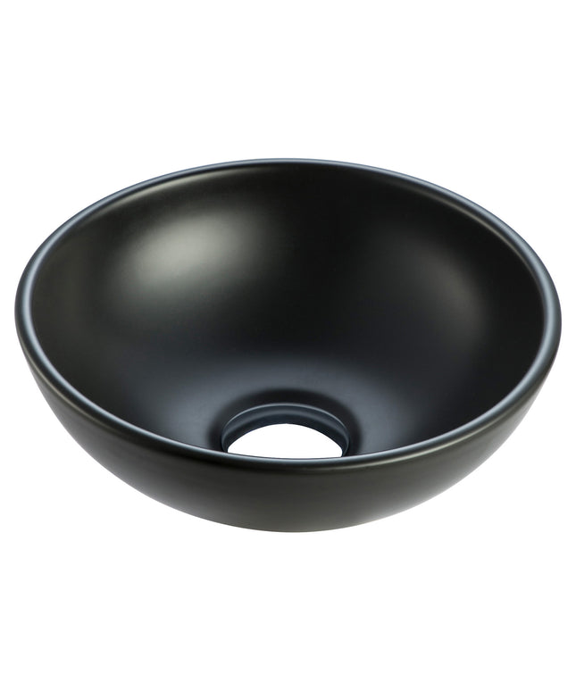 Wiesbaden Kimo waskom rond 28 cm keramiek mat zwart | Schwertz & Co