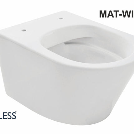 Wiesbaden Vesta wandcloset rimless 52 cm mat wit | Schwertz & Co