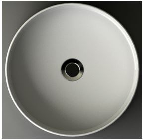 Wiesbaden Link waskom rond 40 cm keramiek glans wit - detailfoto | Schwertz & Co