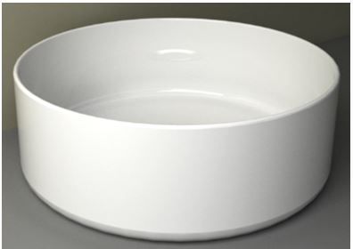 Wiesbaden Link waskom rond 40 cm keramiek glans wit - sfeerfoto | Schwertz & Co