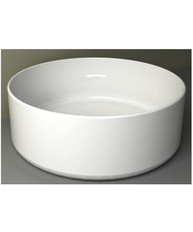 Wiesbaden Link waskom rond 40 cm keramiek glans wit - sfeerfoto | Schwertz & Co